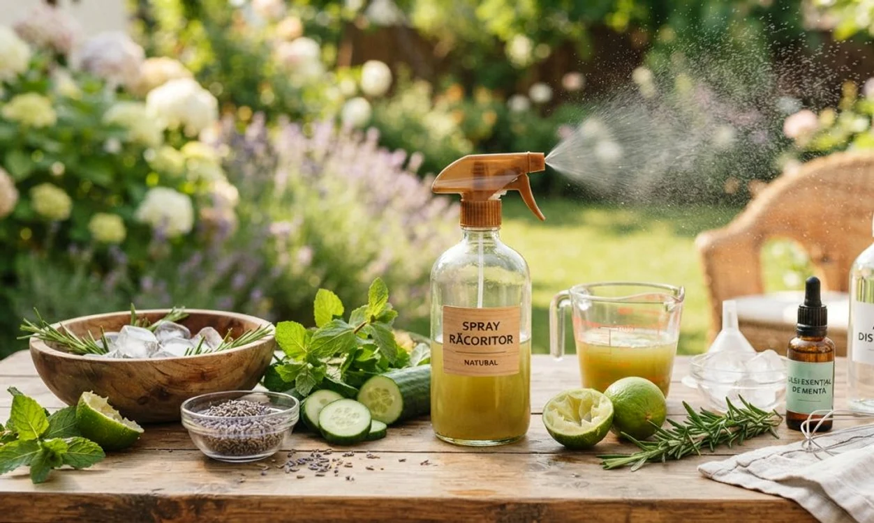 Cum faci acasă un spray răcoritor natural pentru zilele toride.