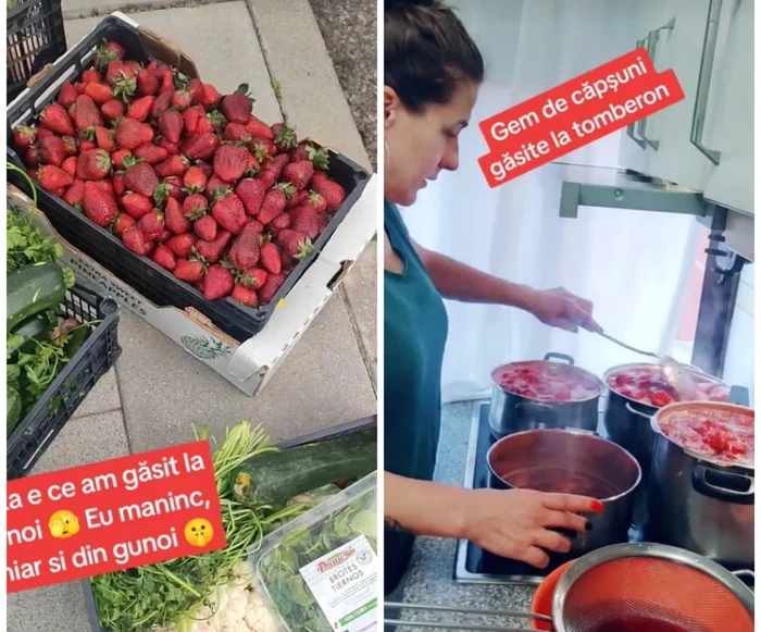 Româna le arată urmăritorilor săi ce a reușit să facă din legumele și fructele găsite FOTO: colaj  
