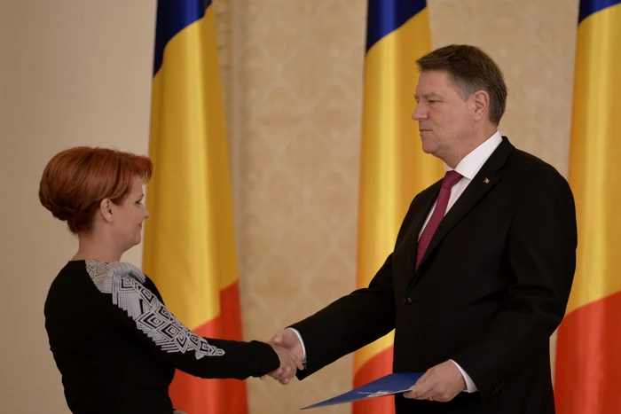 Klaus Iohannis şi Lia Olguţa Vasilescu FOTO Mediafax