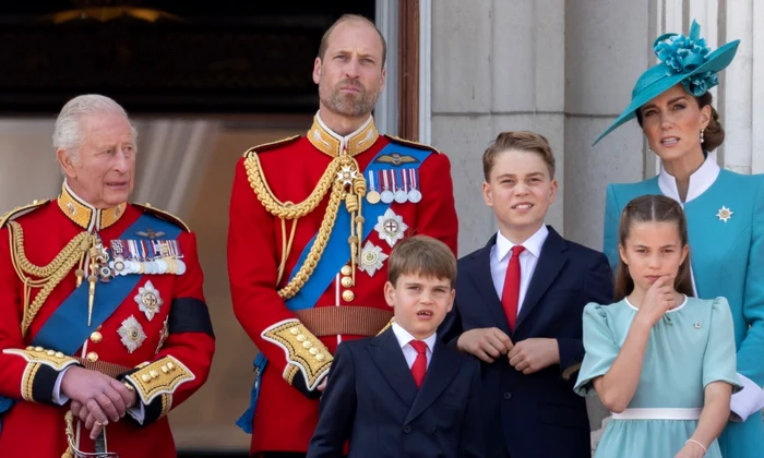 Regele Charles, Prințul William, Kate Middleton și copiii George, Charlotte și Louis foto profimedia jpg
