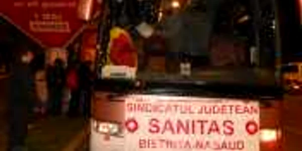 Sindicaliştii bistriţeni din sistemul sanitar au plecat la Bucureşti
