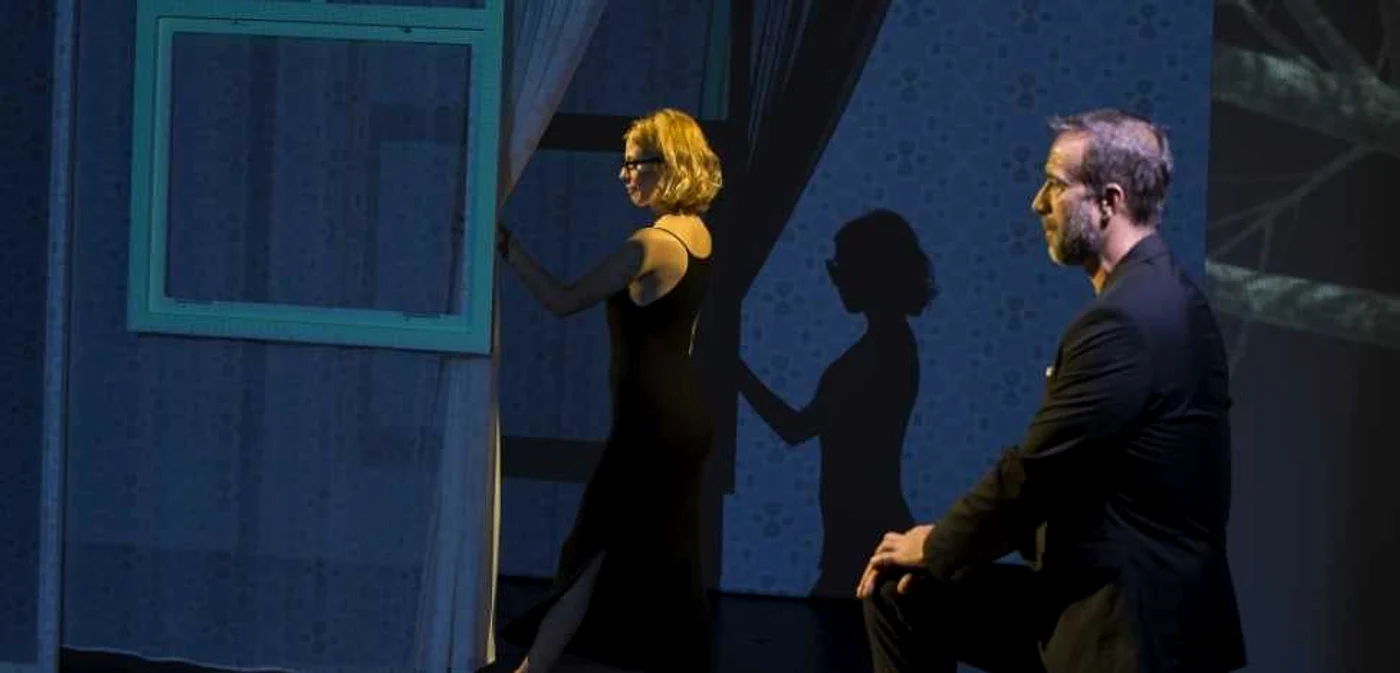 Şerban Pavlu şi Ada Galeş în „Despre tandreţe”                                    FOTO: teatrul dramaturgilor români