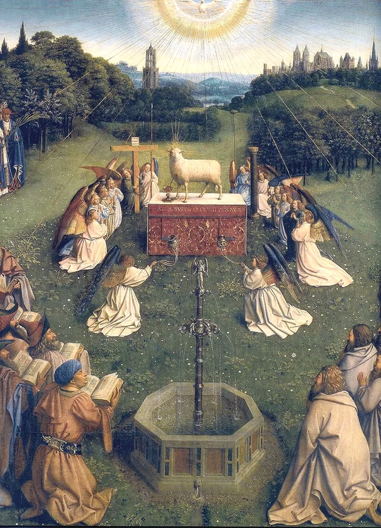 800px ghent altarpiece d   adoration of the lamb 2 jpg jpeg