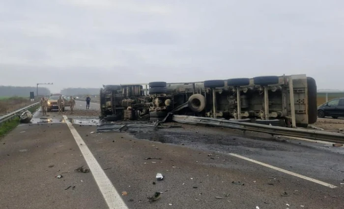 Militarii au intervenit și l-au salvat pe șofer Foto: Misiunea militară franceză