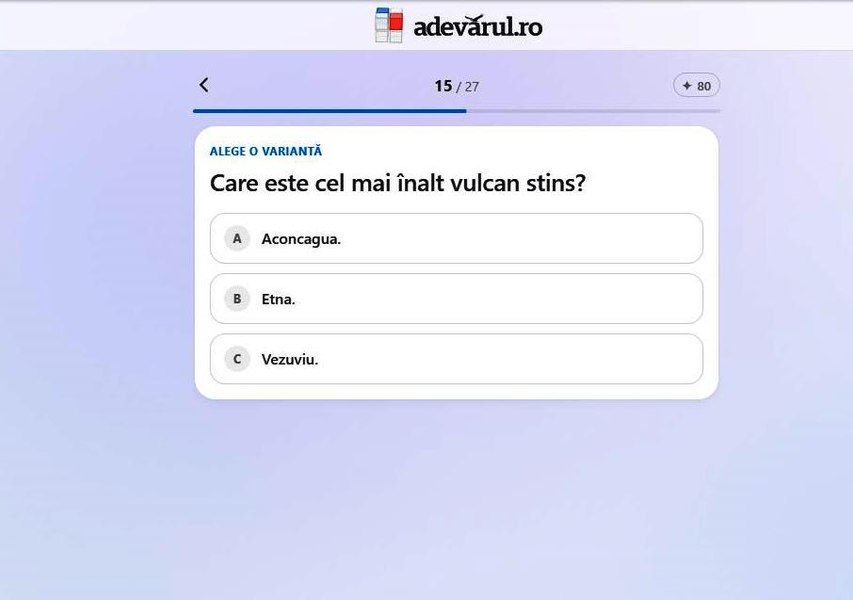 Provocarea zilei pe „Adevărul”: știi să rezolvi Quiz-ul de azi?