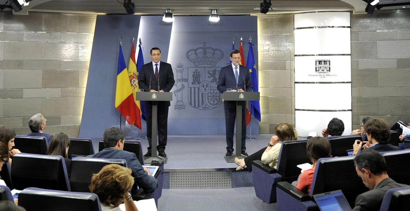 Premierul Victor Ponta, alături de omologul său spaniol, Mariano Rajoy FOTO Arhiva Adevărul