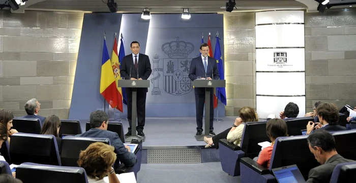 Premierul Victor Ponta, alături de omologul său spaniol, Mariano Rajoy FOTO Arhiva Adevărul