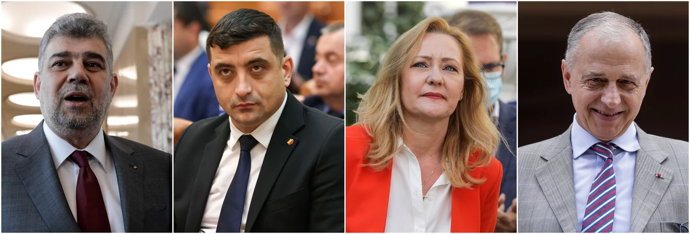 Ciolacu, Simion, Lasconi și Geoană (de la stânga), în cursa electorală. FOTO: Facebook