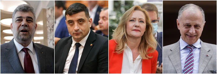 Ciolacu, Simion, Lasconi și Geoană (de la stânga), în cursa electorală. FOTO: Facebook