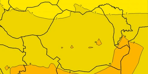 Pe litoral, indicele ajunge la 8,1 unităţi (foto: meteoromania.ro)