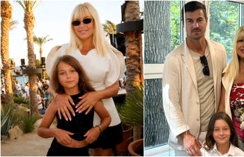 Elena Udrea și fiica sa în prima zi de școală jpg