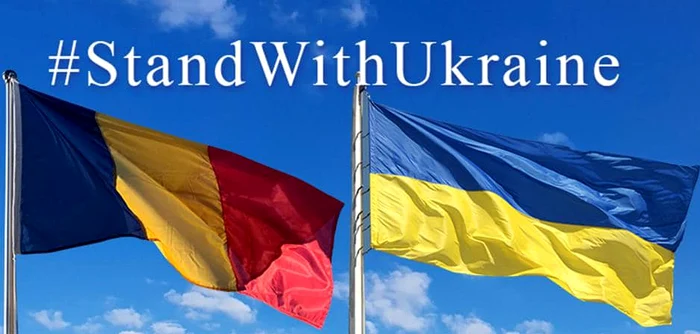 Drapelele României și Ucrainei. FOTO Facebook MAE
