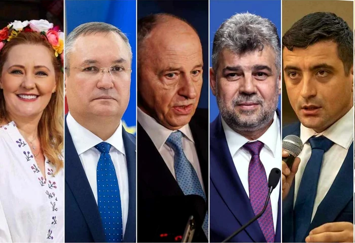 Elena Lasconi, Nicolae Ciucă, Mircea Geoană, Marcel Ciolacu, George Simion și DIana Șoșoacă  FACEBOOK jpg