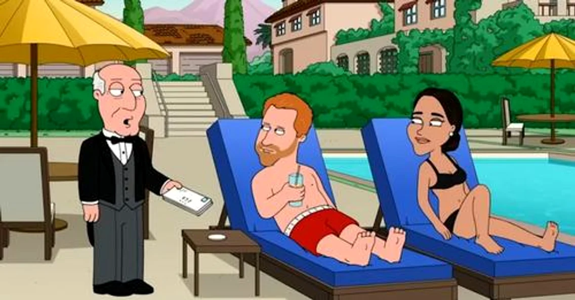 Meghan și Harry, ridiculizați în „Family Guy”. FOTO: captură TV