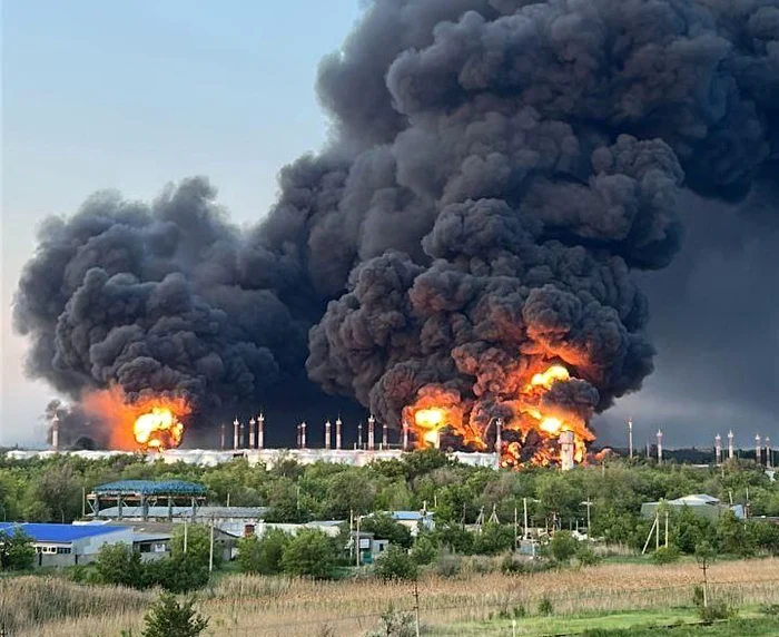 Dronele au lovit un depozit de combustibil FOTO: X