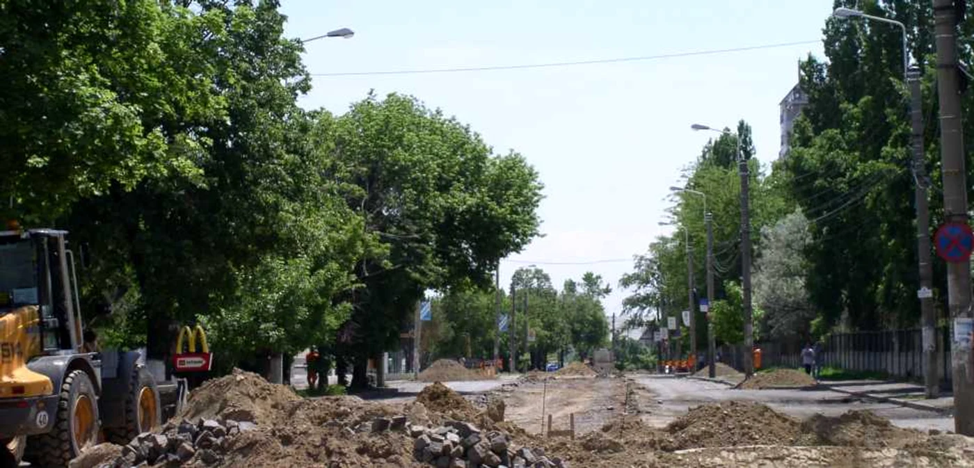 Şantierul de pe strada Stadionului Foto: arhivă