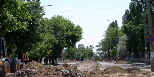 Şantierul de pe strada Stadionului Foto: arhivă