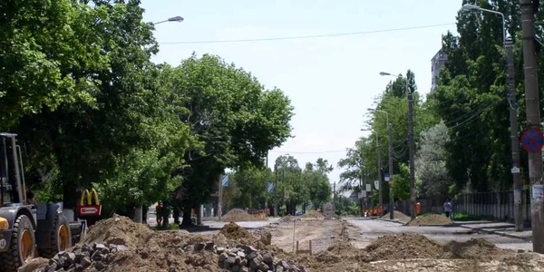 Şantierul de pe strada Stadionului Foto: arhivă
