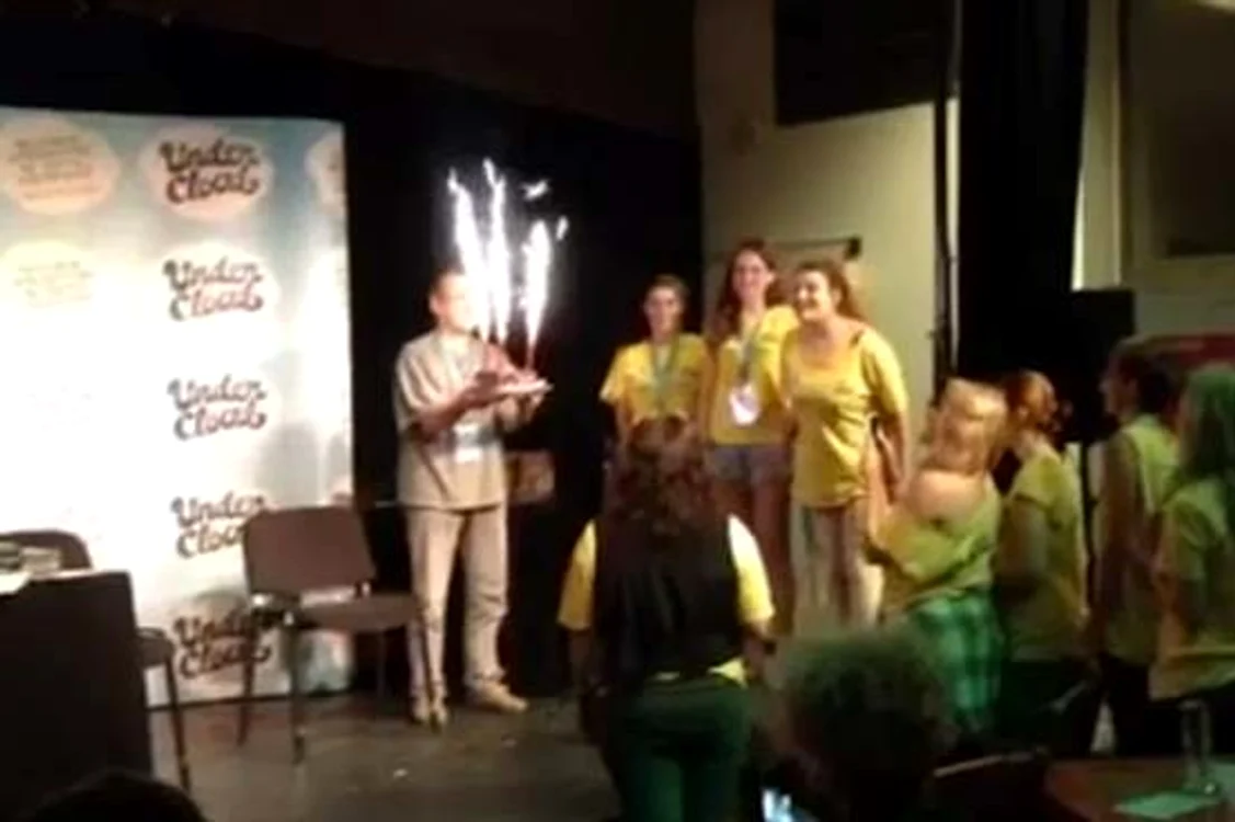 Actorii Claudiu Bleonţ şi Cristi Iacob au jucat într-un spectacol-lectură în cadrul Festivalului de Teatru