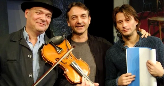 Violonistul Alexander Bălănescu, regizorul Felix Alexa şi actorul Marius Manole