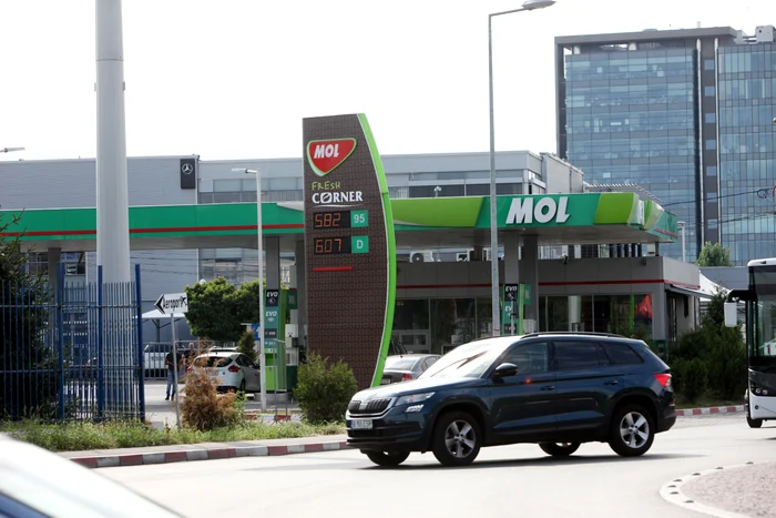 Prețurile afișate astăzi la stația Mol, din Pipera, la sortimentele ieftine  