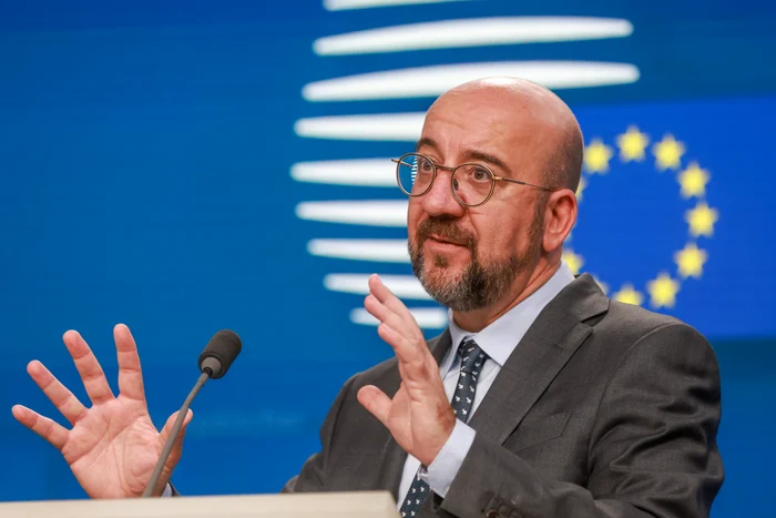 Charles Michel la summitul Consiliului European FOTO EPA-EFE