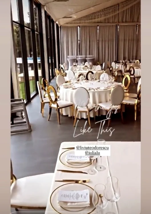 Așa arată restaurantul de lux unde vor sosi invitațiiSursă foto: Instagram Liviu Teodorescu