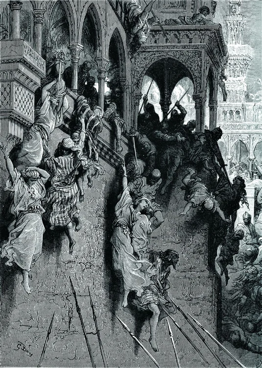 „Masacrul din Antiohia“, gravură în lemn de Gustave Doré