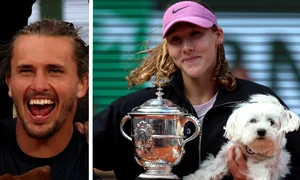 Alexander Zverev si Mirra Andreeva (EPA) jpg