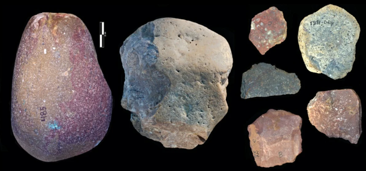 Unelte din piatră cu o vechime de circa 2,9 milioane de ani, descoperite în situl arheologic Nyayanga din Kenya (foto: T.W. Plummer, J.S. Oliver și E. M. Finestone, Homa Peninsula Paleoanthropology Project)