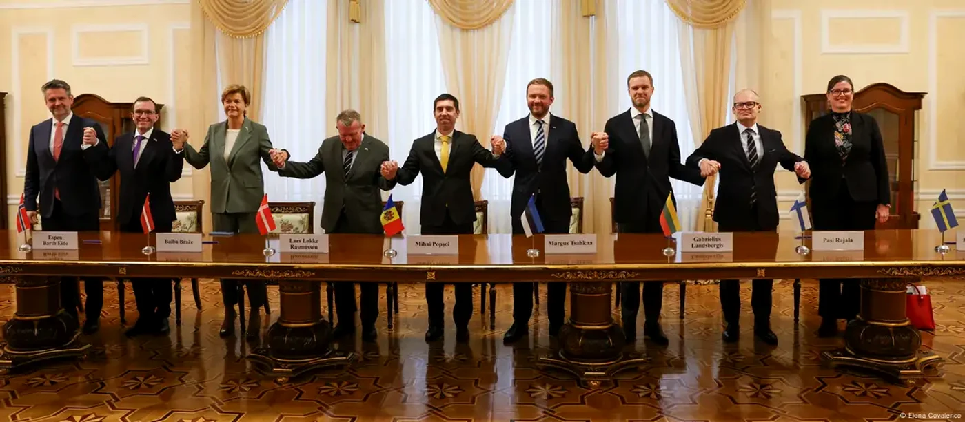 Miniștrii de externe ai statelor din formatul NB8 la Chișinău, alături de Mihai Popșoi