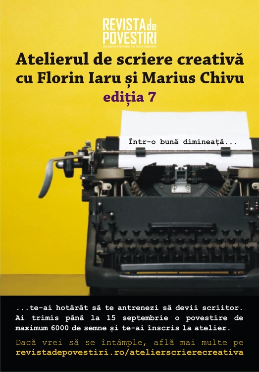 Înscrieri la atelierul de scriere creativă cu Marius Chivu și Florin Iaru jpeg