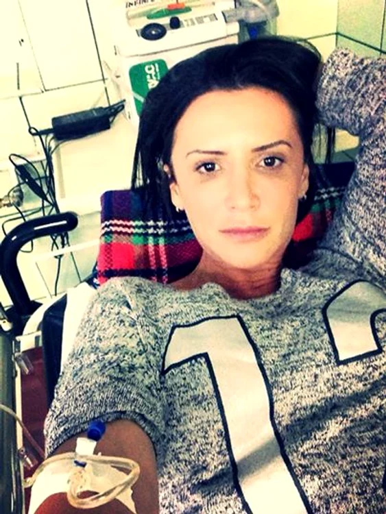 Mara Bănică pe patul de spital