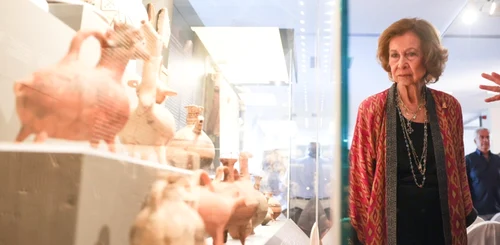 Regina Sofia a Spaniei în Grecia la expoziția Picasso din Creta. FOTO: Casa Majestății Sale Regele