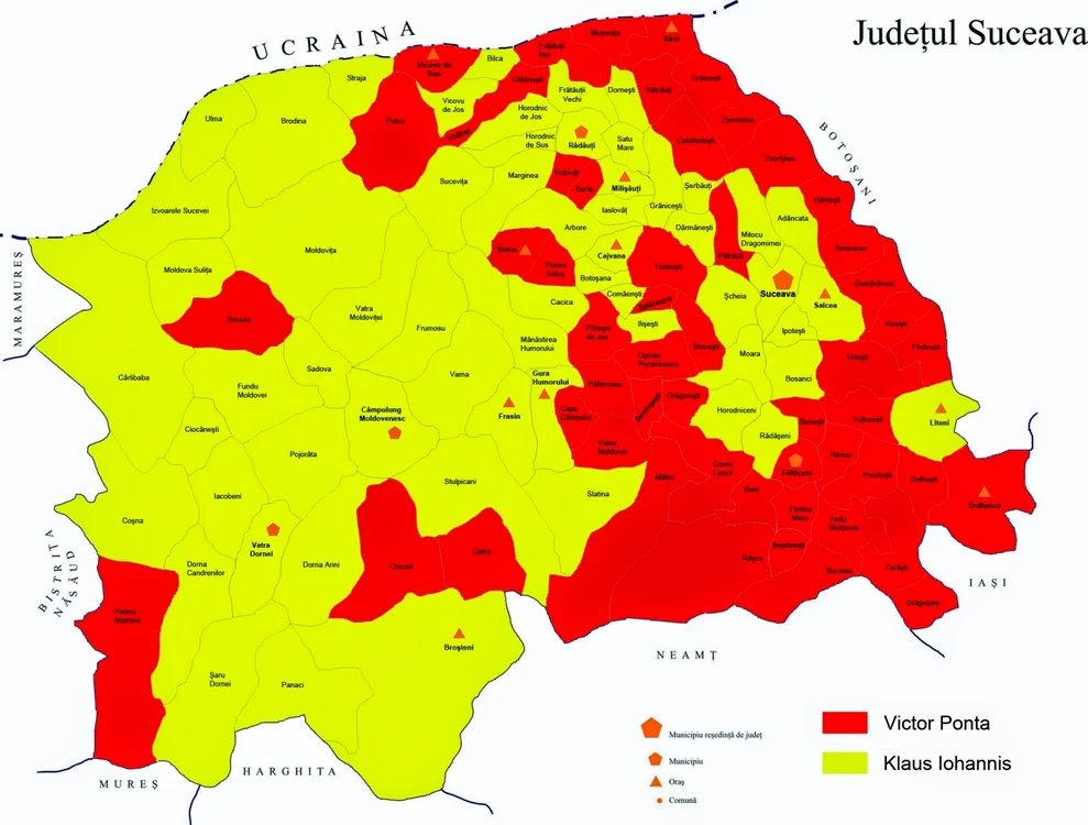 În Suceava, Klaus Ionannis a câştigat în 60 din cele 114 localităţi