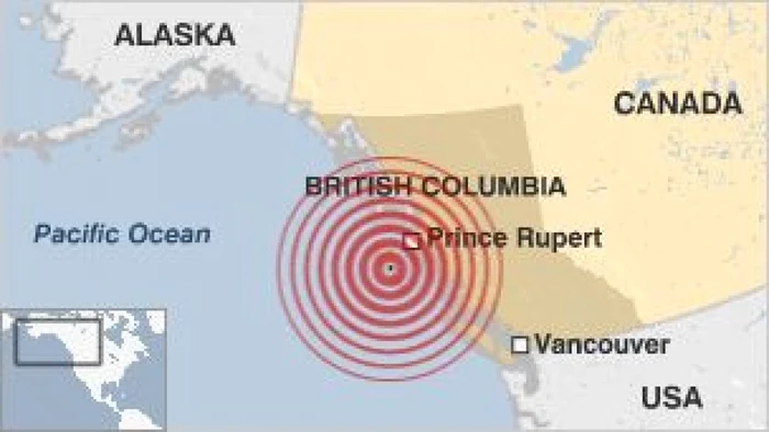 Cutremur în largul Canadei. Seismul a fost resimţit în mai multe oraşe din British Columbia