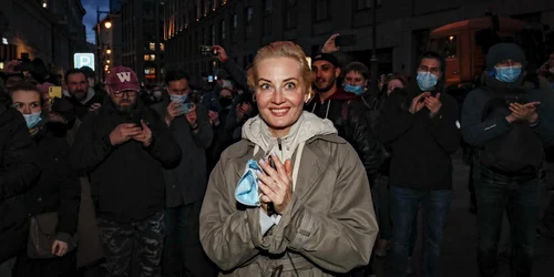 Iulia Navalnaia la protestul de la Moscova FOTO EPA-EFE