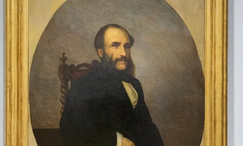 Portretul lui Barbu Catargiu, realizat de Theodor Aman, la scurt timp după asasinarea omului politic (© Muzeul Municipiului București)