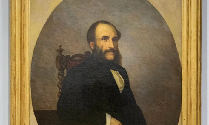 Portretul lui Barbu Catargiu, realizat de Theodor Aman, la scurt timp după asasinarea omului politic (© Muzeul Municipiului București)
