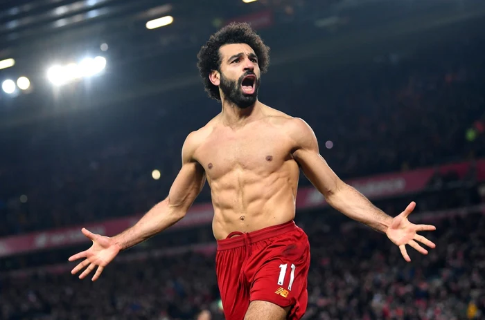 Mohammad Salah celebrează după golul prin care Liverpool a învins United, scor 2-0, în weekend. FOTO: GettyImages