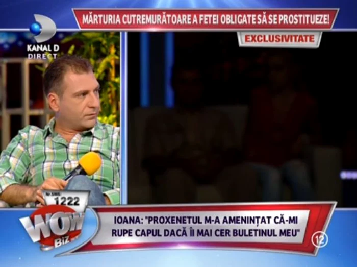 Christian Sabbagh a fost şi el în platoul WOWbiz, pentru a o susţine pe Ioana (captură: Kanal D)