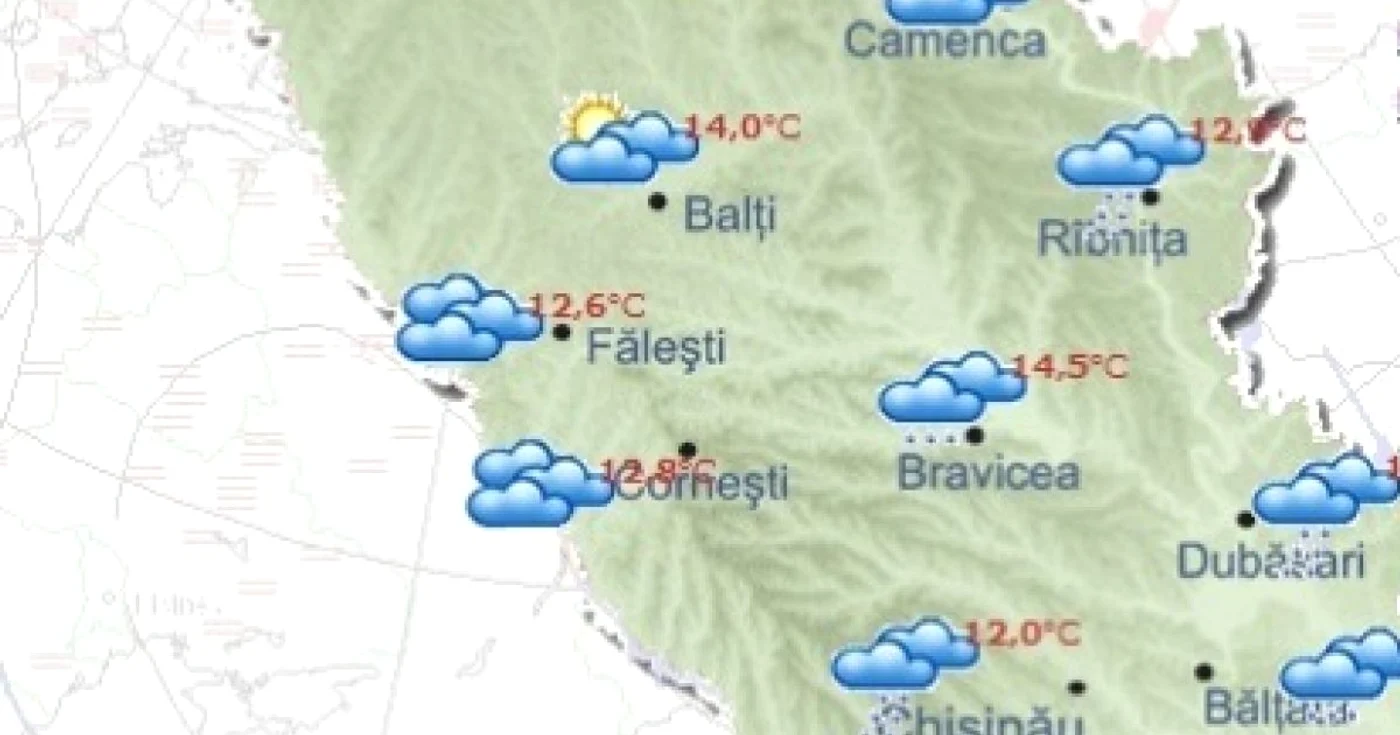 Ploile cad peste toată Moldova