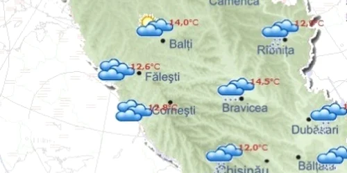 Ploile cad peste toată Moldova