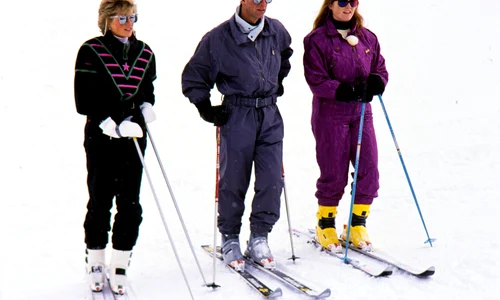 Prințesa Diana, Prințul Charles și Sarah Ferguson la schi, Profimedia jpg