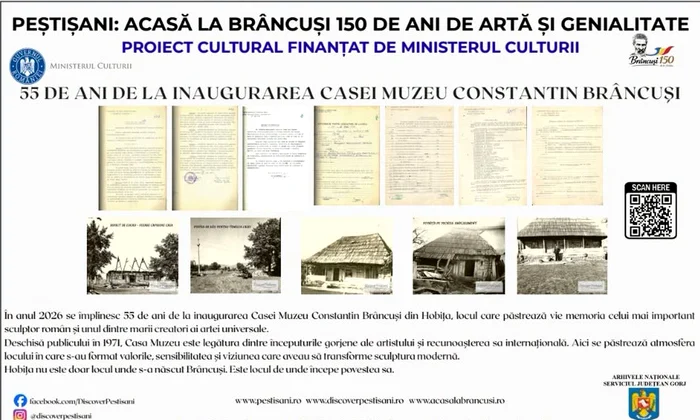Evenimente dedicate celebrării a 150 de ani de la nașterea lui Constantin Brâncuși, în satul natal al marelui sculptor  
