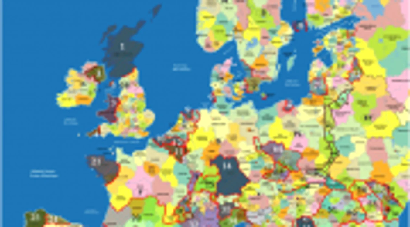 Harta-proiect „Regiunile unite ale Europei: Kosovo ca înaintaş în procesul de glocalizare europeană” (13 marte 2008) FOTO apn.ru