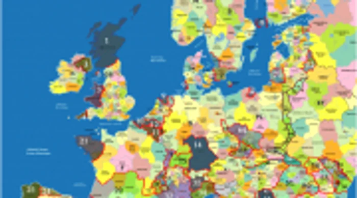 Harta-proiect „Regiunile unite ale Europei: Kosovo ca înaintaş în procesul de glocalizare europeană” (13 marte 2008) FOTO apn.ru