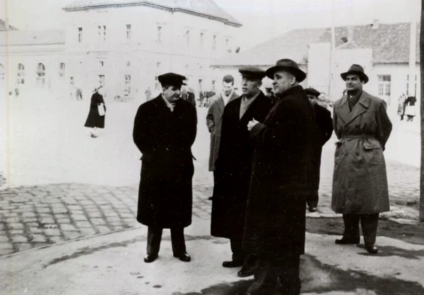 Gheorghe Gheorghiu-Dej și Nicolae Ceaușescu, vizită la Cluj (© „Fototeca online a comunismului românesc”, cota: 4/1960)