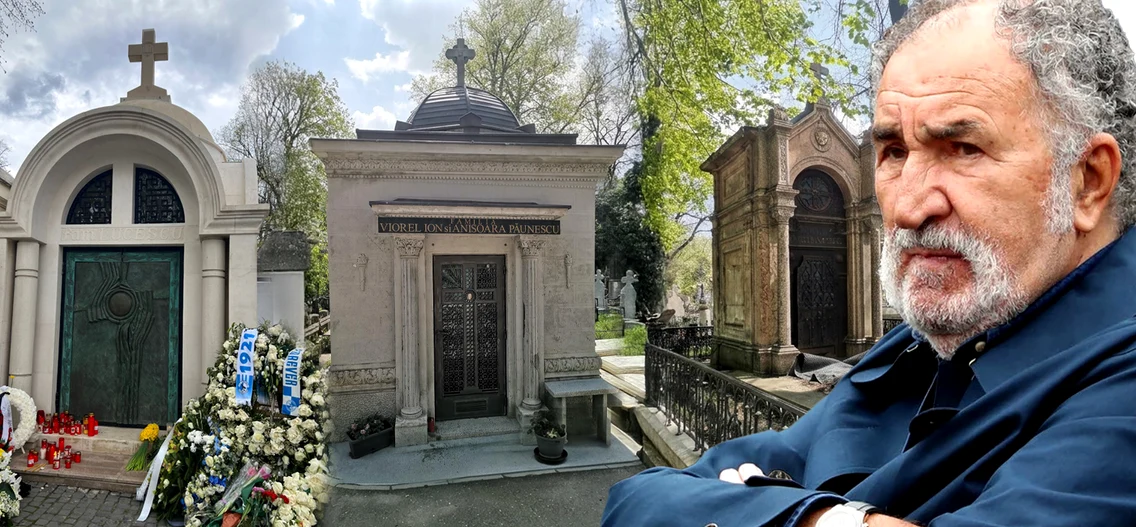 Vedetele și-au construit „palate” în cimitirul Bellu din București. Al lui Ion Țiriac este cel mai impunător. Foto: Blitz Click!
