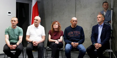 Dizidenții belaruși eliberați au participat la o conferință de presă în Vilnius, Lituania. FOTO Profimedia